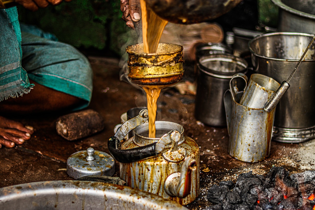 Indian street food vendor – chaat, samosas and fresh snacks at a roadside stall